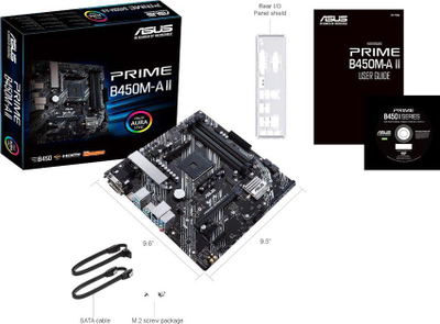 Pllakë mëmë ASUS Prime B450M-A II, AMD B450, Socket AM4, 4 slote, Micro ATX