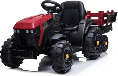Traktor elektrik për kalamoj Lean Cars BDM0925, 12V, me rimorkjo, i kuq