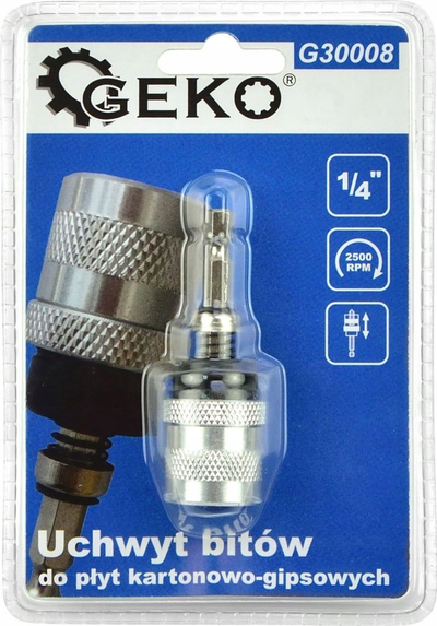 Adaptor për bit drywall Geko G30008, metalik