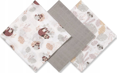 Pelena BabyOno Muslin (348/10), 3 copë, të hirta