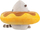 Figurinë Pusheen në donut me çokollatë, dekor, shumëngjyrësh