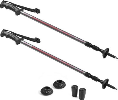 Shtylla trekking Spokey Ekvilibro, me antishock, 105-135 cm, gri