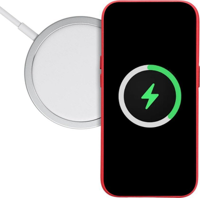 Mbrojtëse telefoni OEM Leather Mag Cover për iPhone 15 Pro, lëkurë, MagSafe, e kuqe