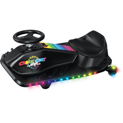 Go-kart elektrik Razor Crazy Cart Shift Lightshow, me litium, 8 mph, i zi