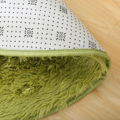 Tapet rrumbullak Strado Round Shaggy, 100x100 cm, antirrëshqitës, jeshil