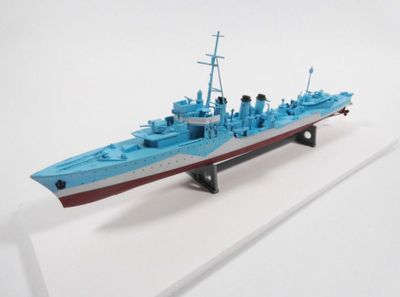 Model anije Mirage ORP Burza pattern 44, shkatërrues polak II BB, me ngjitje