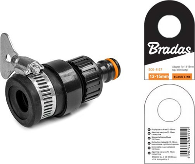 Lidhës rubineti Bradas ECO-4127, 13-15mm, PVC, i zi