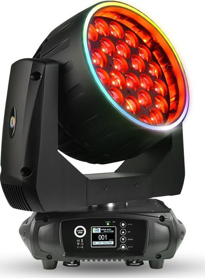 Reflektor lëvizës LIGHT4ME Venom Wash 28x15 Ring, 28 LED RGBW, DMX, i zi