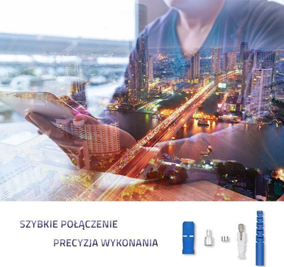Lidhës optik Qoltec SC/PC Singlemode, set 200 copë, 2.0mm, i bardhë