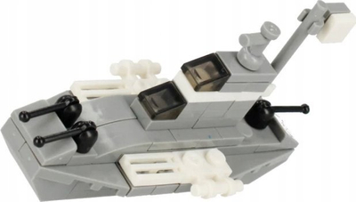 Set konstruktues Alleblox Military Bricks Boat, 64 copa, 3 në 1, shumëngjyrësh