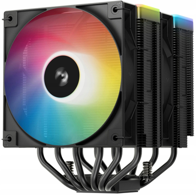 Ftohës CPU DeepCool AG620 Black ARGB V2, kulle dyfishtë, ARGB, i zi