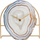 Orë tavoline Twin Table Clock, metal dekorativ, 20x7x19.5 cm, e artë