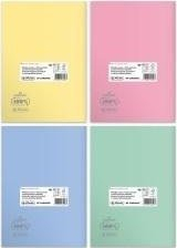 Set fletore Herlitz B5, 60 fletë, katrore, kapak PP pastel