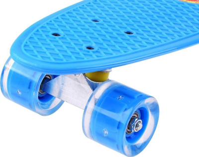 Skateboard për kalamoj me rrota me drita LED, plastik, shumëngjyrësh