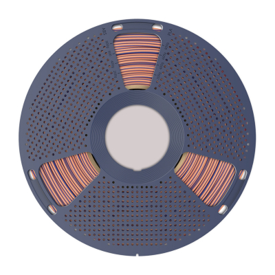 Filament 3D SUNLU Silk PLA Plus Tri-Colour, 1.75 mm, 1 kg, portokalli blu jeshile