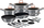 Set tenxheresh me takëme Berlinger Haus Moonlight Metallic Collection, 17 pjesë