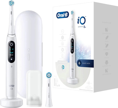 Furçë dhëmbësh elektrike Oral-B iO Series 8N, me bateri të rikarikueshme, e bardhë