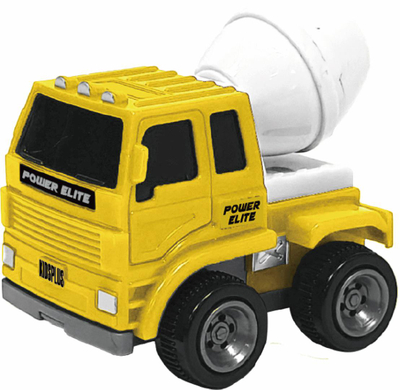 Kamion mikser betoni lodër Friction, shkalla 1/43, 10 cm, i verdhë