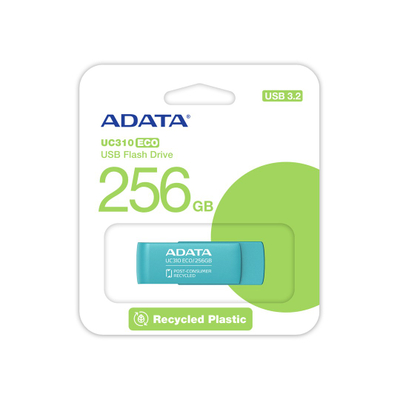 USB мемориско стикче ADATA UC310 ECO, 256GB, USB 3.2, зелено