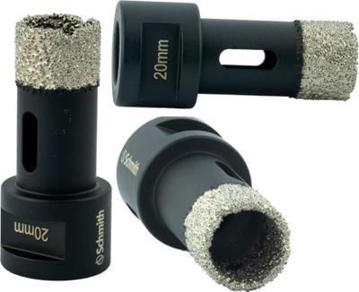 Freza vrime me diamant Schmith M14, 20mm, për pllaka, e zezë
