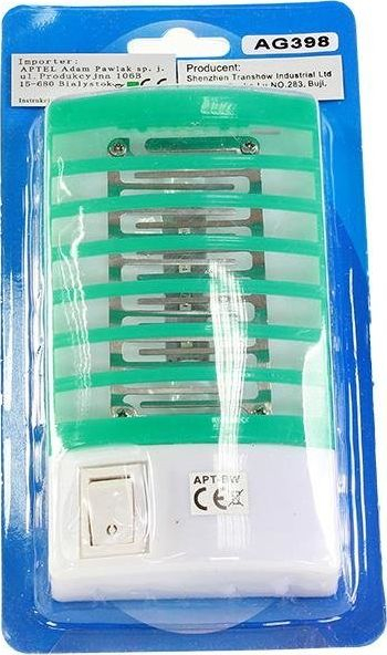 Ламба против инсекти APT AG398, 2W, за приклучок 230V, бела и сина