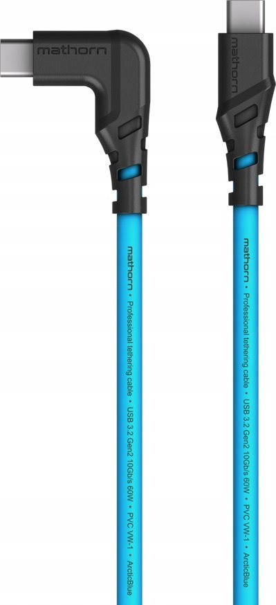 Kabllo tethering Mathorn MTC-211 USB C-C90, 2m, Arctic Blue