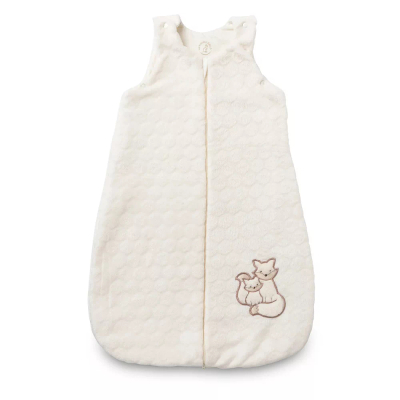 Set dhuratë bebe Kenguru Gold Popcorn Fox, thes gjumi TOG 2, 4-8 muaj, ekru