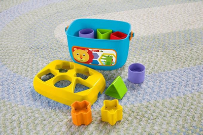 Lodër formash Fisher Price Baby’s First Blocks FFC84, 10 blloqe, për kalamaj të vegjël, me shumë ngjyra