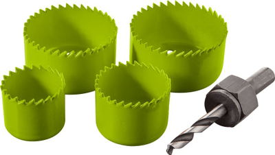 Set sharra rrethore Verto 60H953, 5 pjesë, 32-54mm, jeshile