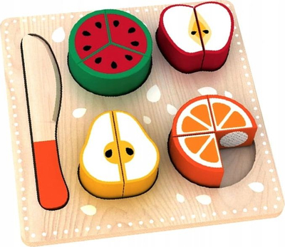 Lodër druri Smily Play fruta për prerje, për moshën 3+