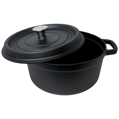 Tenxhere gize Zyle ZY128KI “Dutch Oven”, 6L, e emaluar, e zezë
