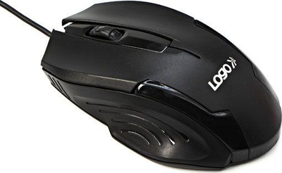 Maus Logo Shape, me kabllo, USB, i zi