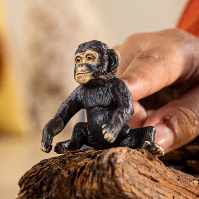Figurinë Schleich Chimpanzee Baby 14884, WILD LIFE, 5 x 4 x 4 cm, kafe