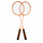 Set për badminton LEAN Toys, 2 raketa, 1 lopërth, çantë, portokalli