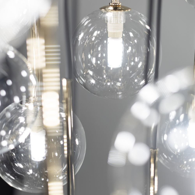 Luster varëse TK-Lighting Aurora, 1xG9, Ø50cm, e zezë ari