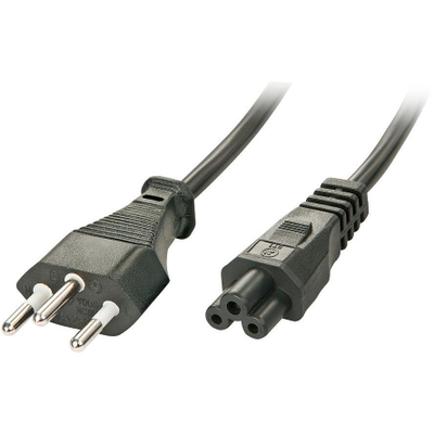 Kabllo rryme Lindy IEC320-C5f, e zezë, 2m (30412)