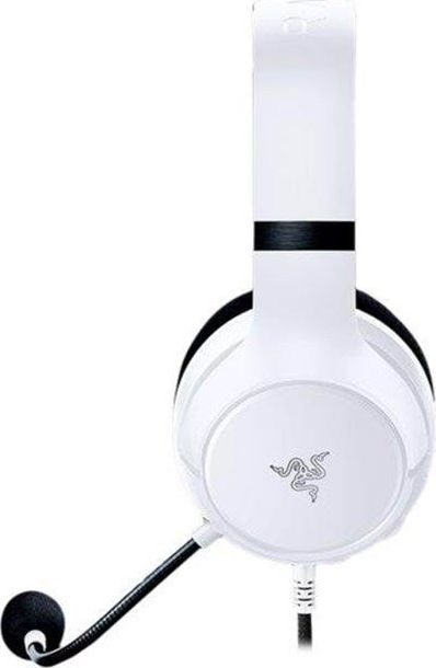 Гејминг слушалки со микрофон Razer Kaira X, со кабел, бели и црни