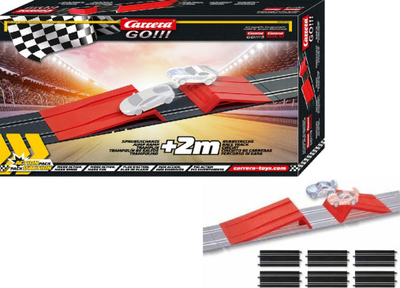 Set shtesë piste Carrera GO Action Pack, shkallë 1:43, +2m pistë, i kuq