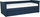 Krevat trundle Beliani Libourne, 90 x 200 cm, tekstil, blu navy