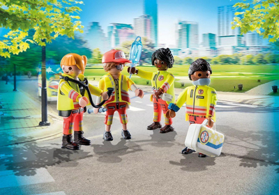 Set lodrash Playmobil City Life 71244 Medical Team, 25 pjesë, për kalamaj 4-10 vjeç, me ngjyra