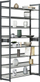 Raft këpucësh Songmics 8-Tier, metal, 163.5x92.5x30.7 cm, i zi
