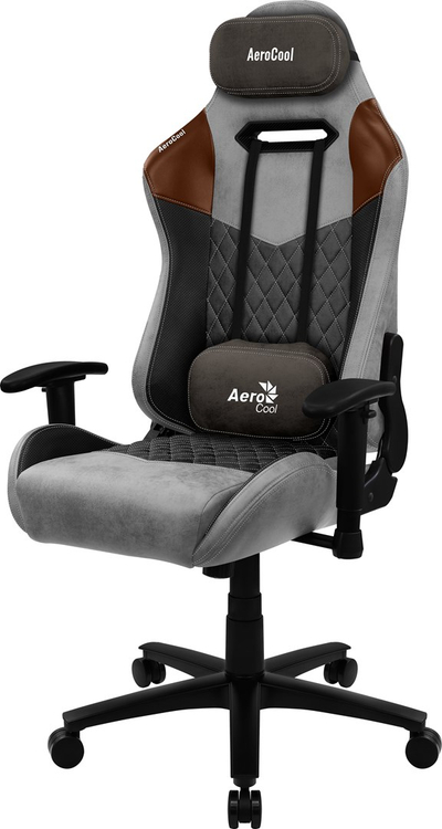 Karrige lojërash Aerocool DUKE AeroSuede, 150kg, 90-180°, e zezë/e kaftë/e hirtë