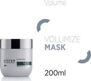 Maskë flokësh System Professional Volumize, për volum, 200 ml, gri