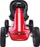 Go kart me pedale Abarth PA0167, sedilje e rregullueshme, rrota EVA, i kuq