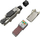 Konektor RJ45 CAT6 STP, universal, vetëprerës, transparent
