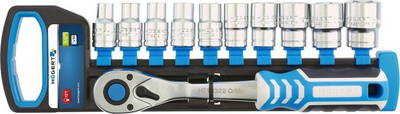 Set çelësa me raketë Högert Technik HT1R332, 12 pjesë, 1/2", blu
