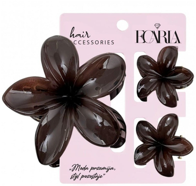 Set kapëse flokësh Ecarla SP427, 3 copë, dizajn lule ombre