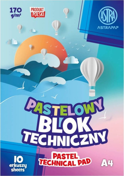 Bllok letre Astra Colored, A4, 170g, 10 fletë, shumëngjyrësh