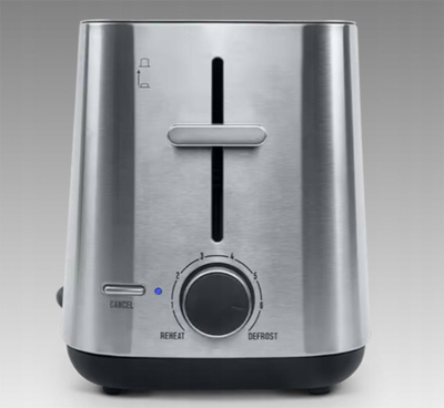 Toaster Muse inox, 2 feta, çelik, ngjyrë argjendtë