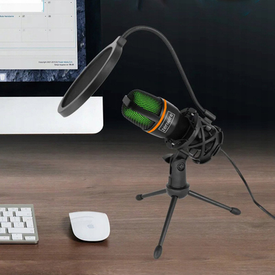 Mikrofon studio kondensator Zenwire ME4, USB C USB 3.0, me drita RGB